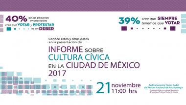 Informe sobre Cultura Cívica en la Ciudad de México 2017